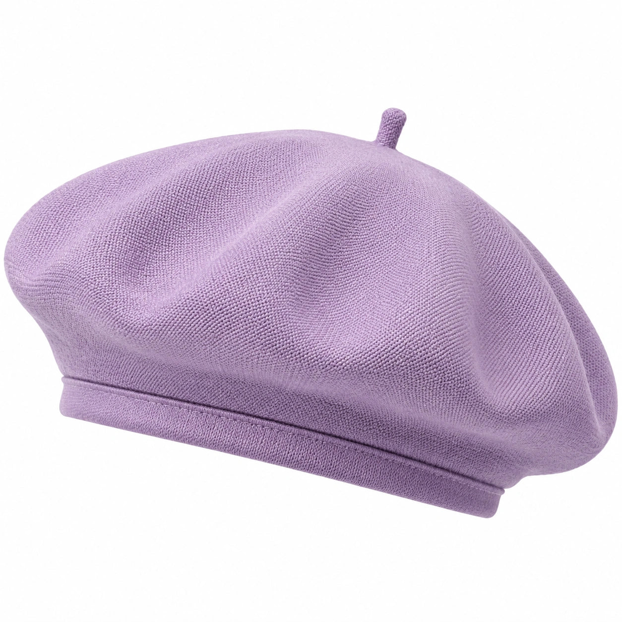 Béret taille unique en textile lilas style classique