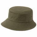 Chapeau bob taille unique en coton kaki - bord souple respirant