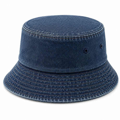 Chapeau bob taille unique en denim bleu - style décontracté