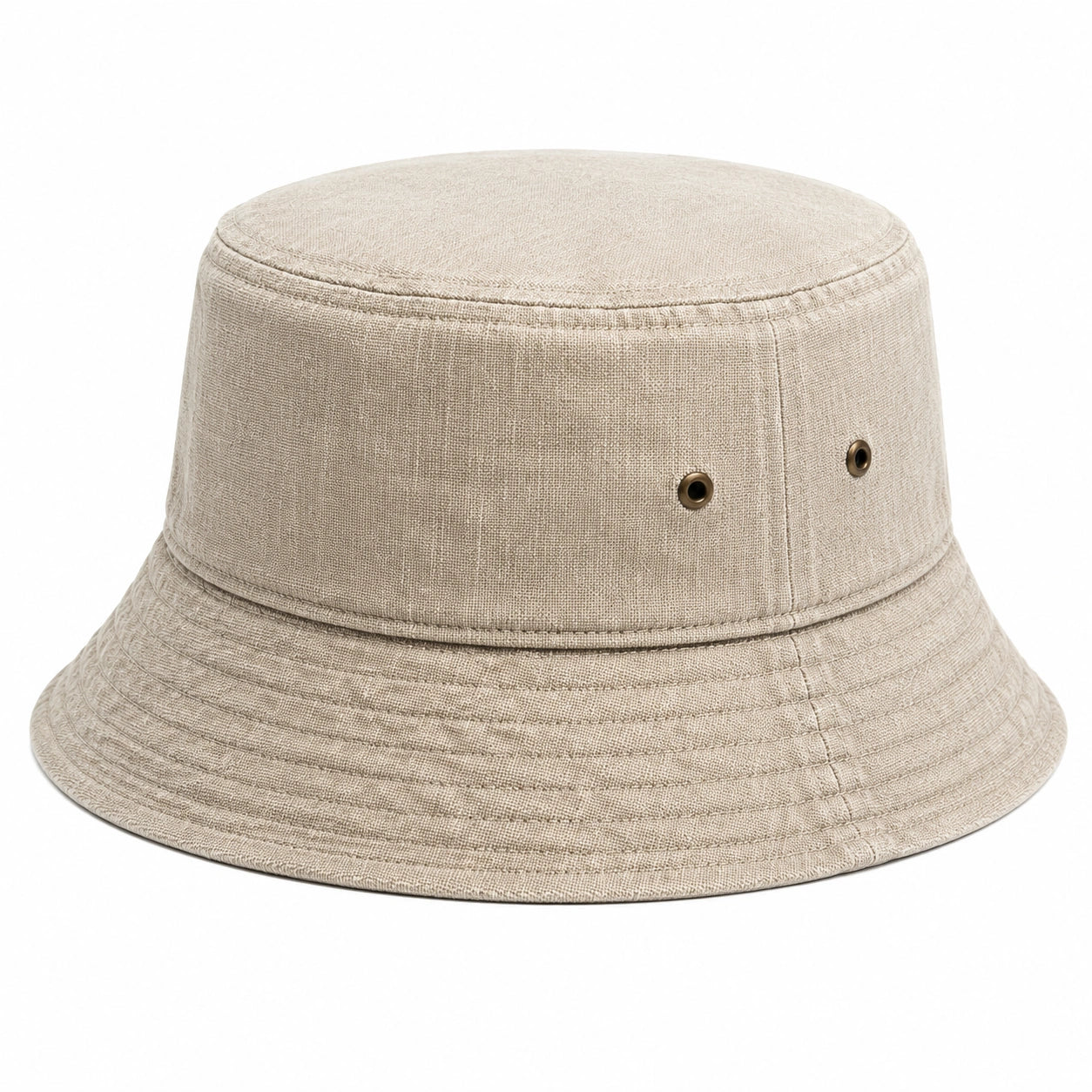 Bob taille unique en tissu beige à bord souple style décontracté