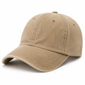 Casquette taille unique en tissu sergé beige à visière courbée style décontracté