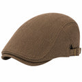 Casquette plate taille unique marron en textile ajustable style classique