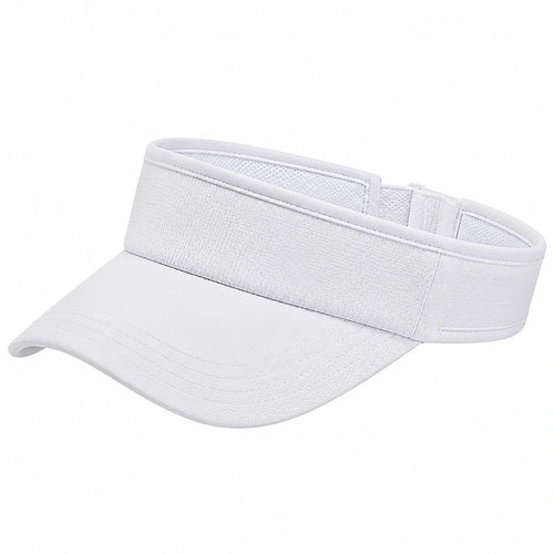 Visière de sport taille unique blanche en textile réglable