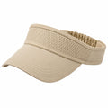 Visière de sport taille unique en textile beige avec maille respirante